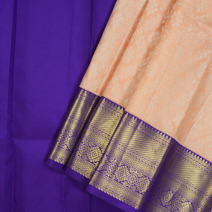 Hayagrivas Peach Kanjivaram Pattu Pavadai KBE1147I16-5