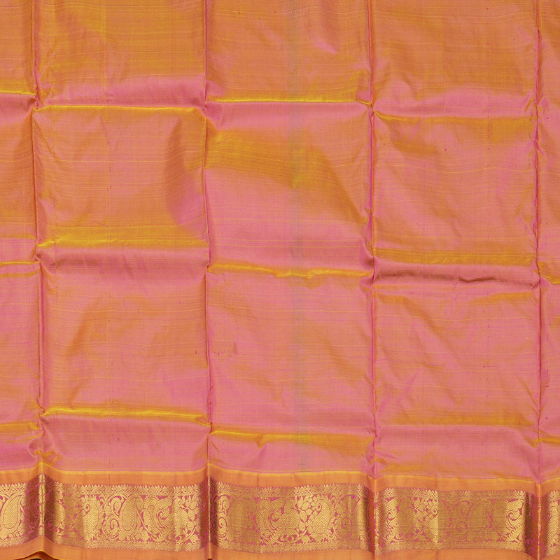 Hayagrivas Rani Pink Kanjivaram Pattu Pavadai with Golden Pink border KBE1147I2-3