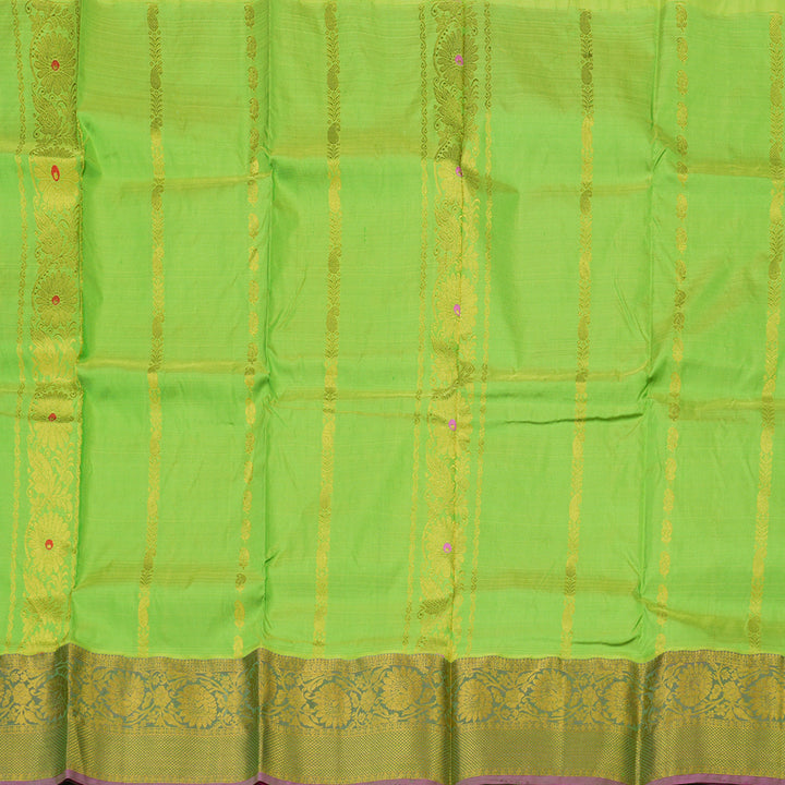 Hayagrivas Parrot Green Kanjivaram Pattu Pavadai KBE1147I2-7