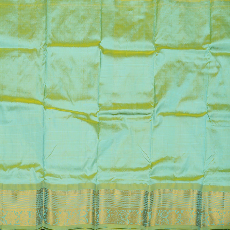 Hayagrivas Sky Blue Kanjivaram Pattu Pavadai with Pista Green border KBE1147I4-2