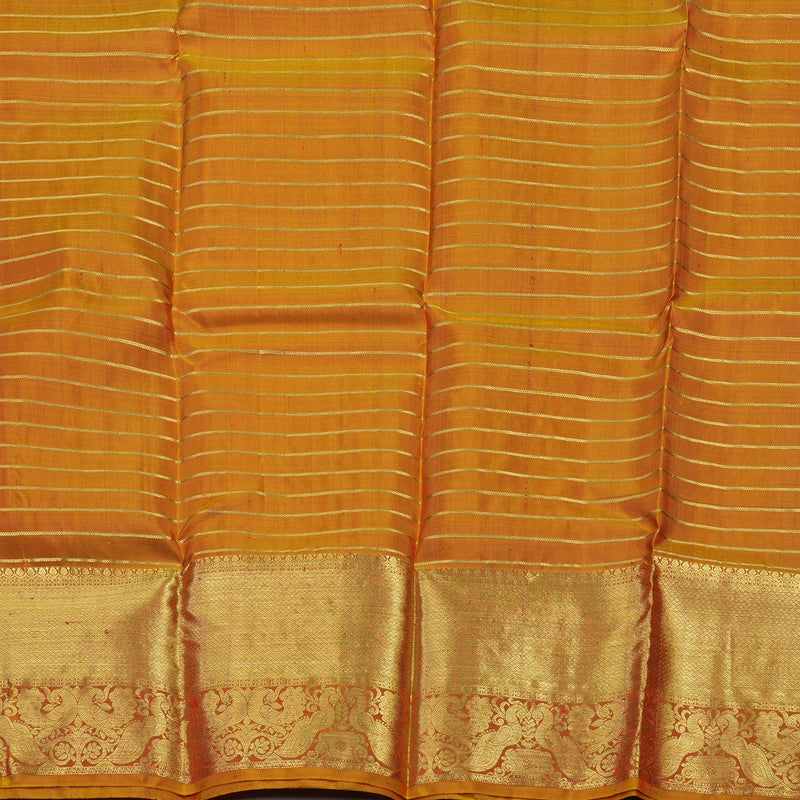 Hayagrivas Wine Maroon Kanjivaram Pattu Pavadai with Golden Orange Border KBE1147I5-2