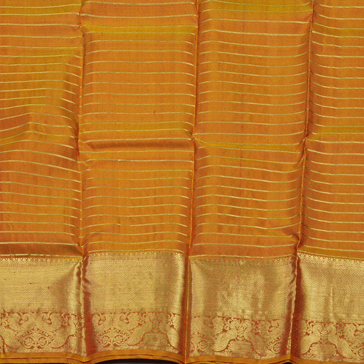 Hayagrivas Wine Maroon Kanjivaram Pattu Pavadai with Golden Orange Border KBE1147I5-2