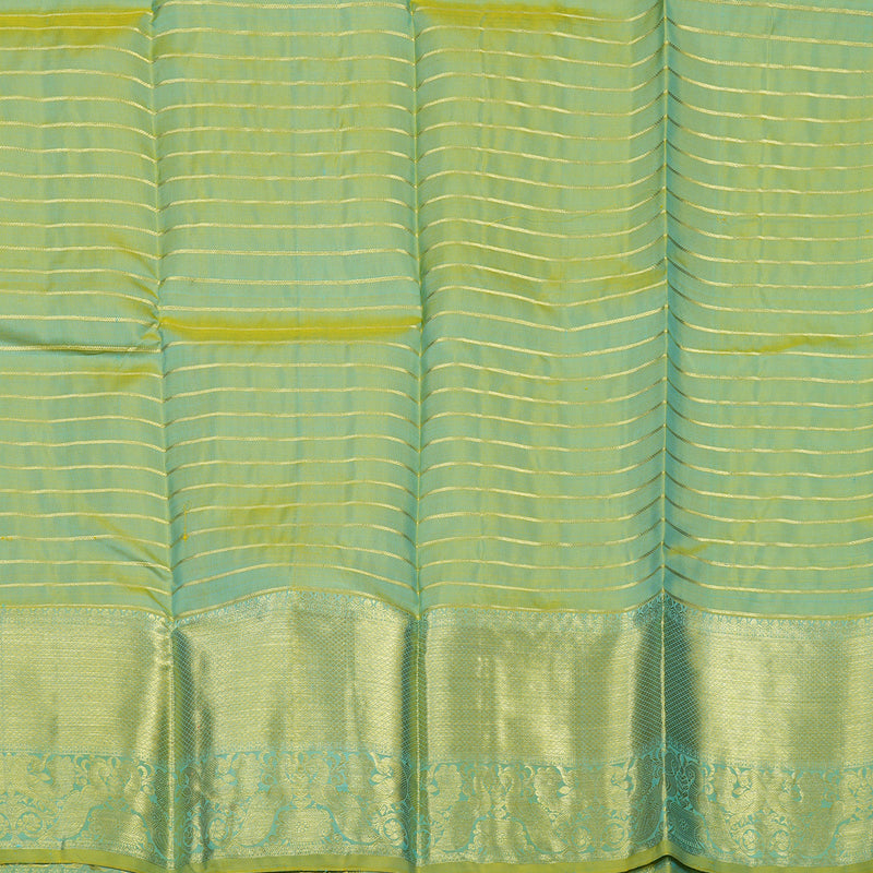Hayagrivas Sky Blue Kanjivaram Pattu Pavadai with Pista Green border KBE1147I5-3