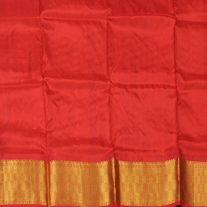 Hayagrivas Sky Blue Kanjivaram Pattu Pavadai with Red border KBE1147I6-2