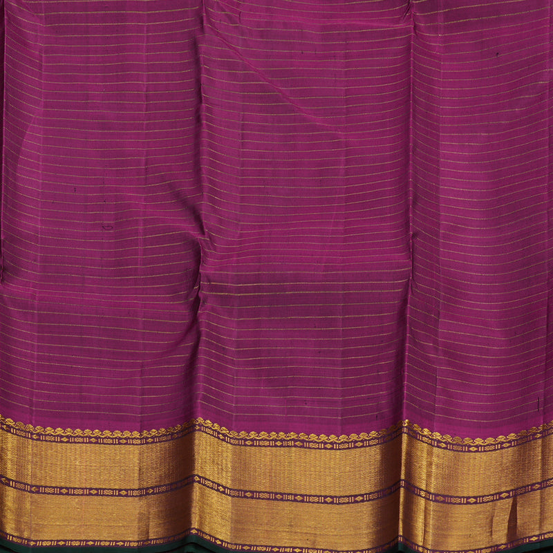 Hayagrivas Handloom Royal Blue Kanjivaram Silk Saree with Wine Purple Border KBE1149I13-1