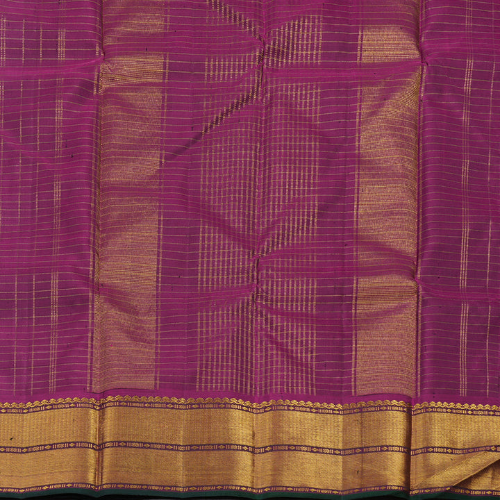 Hayagrivas Handloom Royal Blue Kanjivaram Silk Saree with Wine Purple Border KBE1149I13-1