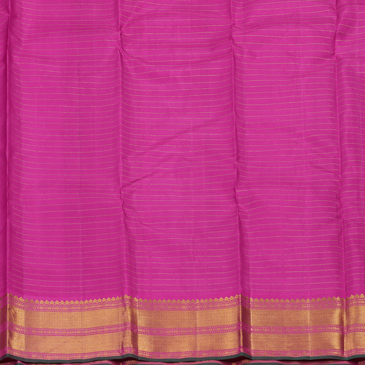 Hayagrivas Handloom Purple Kanjivaram Silk Saree with Rani Pink border KBE1149I13-4