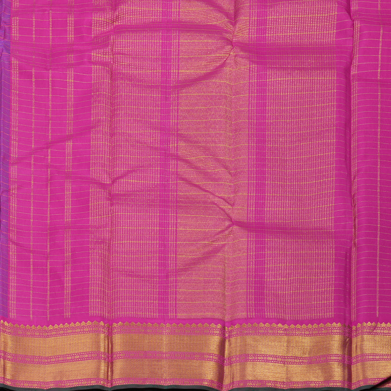 Hayagrivas Handloom Purple Kanjivaram Silk Saree with Rani Pink border KBE1149I13-4