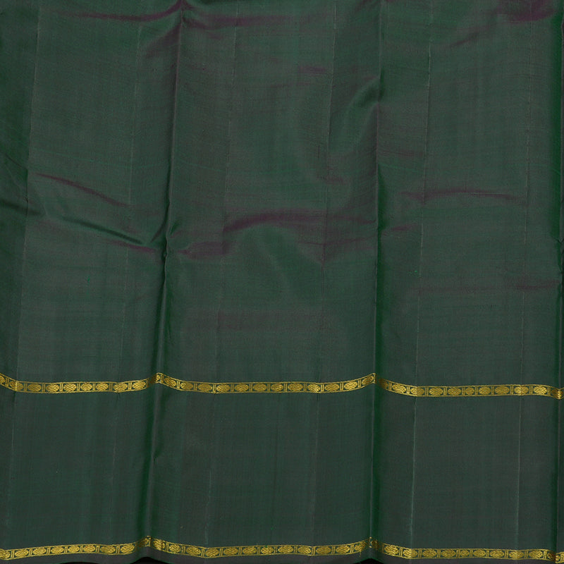 Hayagrivas Handloom Green & Maroon Kanjivaram Silk Saree with Bottle Green Border KBE1149I15-1