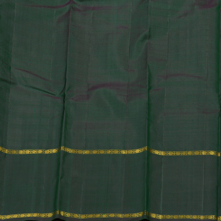 Hayagrivas Handloom Green & Maroon Kanjivaram Silk Saree with Bottle Green Border KBE1149I15-1