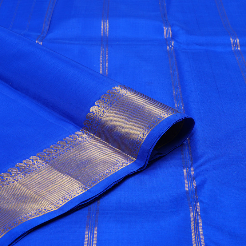 Hayagrivas Blue Handloom Kanjivaram Silk Saree KBE114D1-1