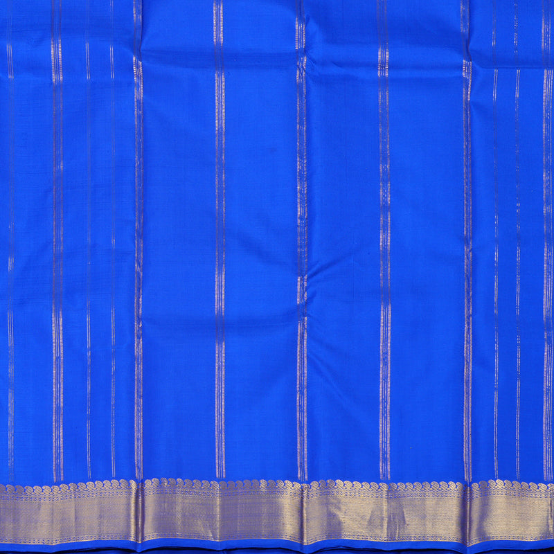 Hayagrivas Blue Handloom Kanjivaram Silk Saree KBE114D1-1