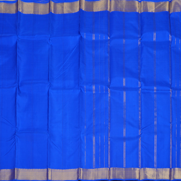 Hayagrivas Blue Handloom Kanjivaram Silk Saree KBE114D1-1