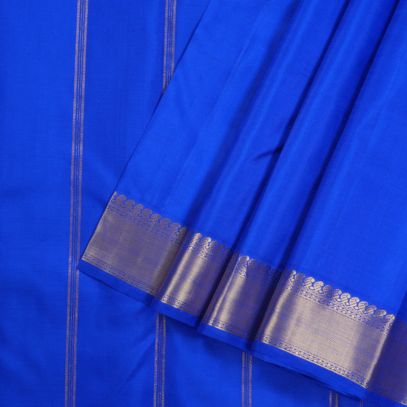 Hayagrivas Blue Handloom Kanjivaram Silk Saree KBE114D1-1