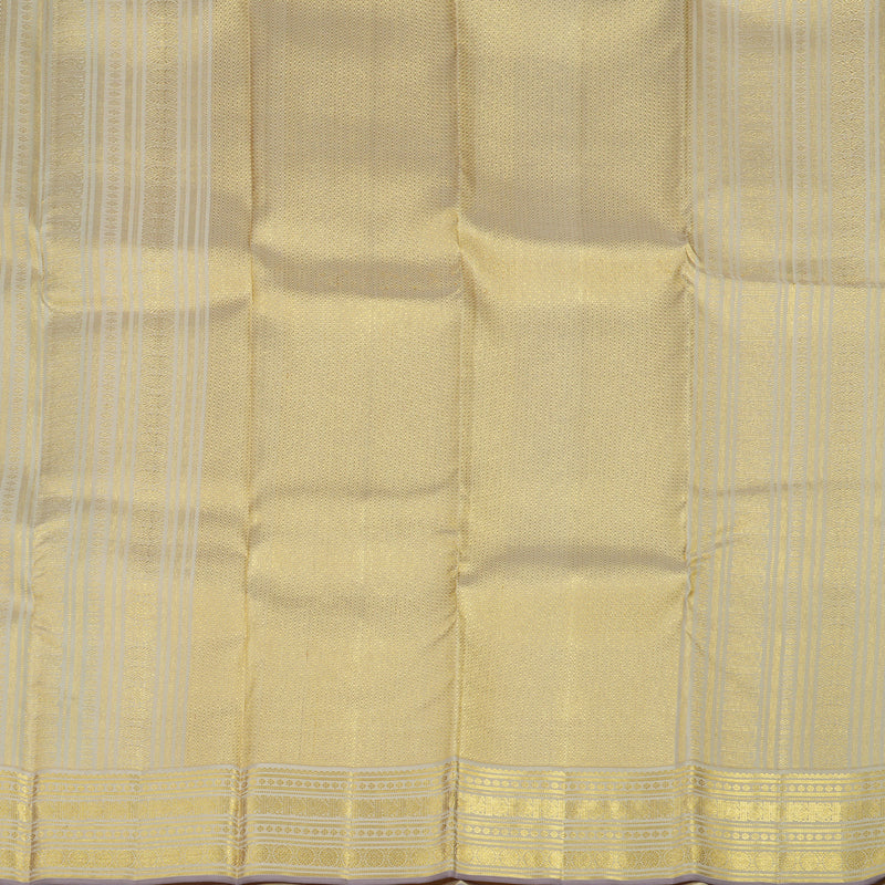 Hayagrivas Handloom Rama Green Kanjivaram Silk Saree with Half White Border KBE1160I7-1