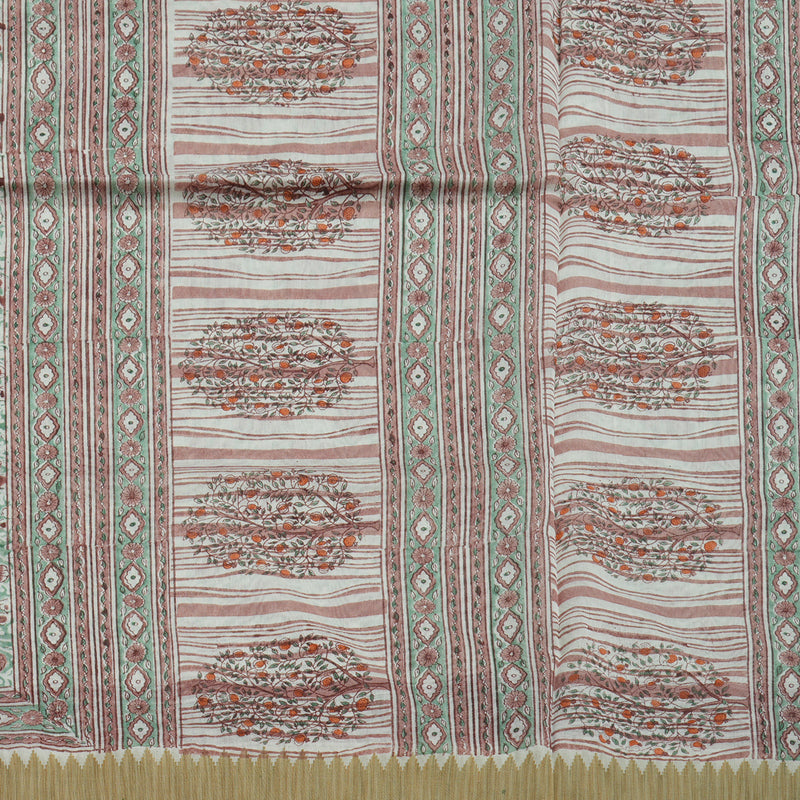 Hayagrivas Light Green Pure Cotton Saree with Beige Border KBE1169I1-41