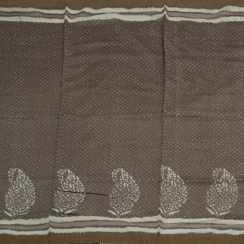 Hayagrivas Dusky Grey Pure Cotton Saree KBE1169I1-43