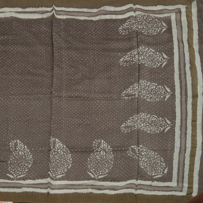 Hayagrivas Dusky Grey Pure Cotton Saree KBE1169I1-43