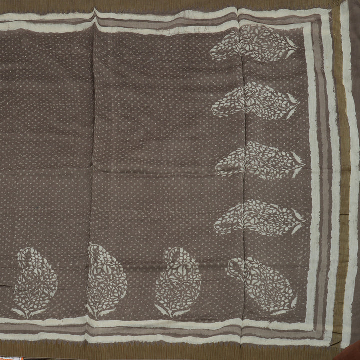 Hayagrivas Dusky Grey Pure Cotton Saree KBE1169I1-43