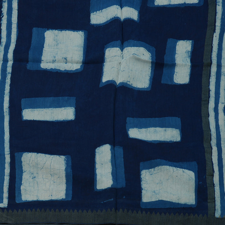 Hayagrivas Navy Blue Pure Cotton Saree KBE1169I1-59