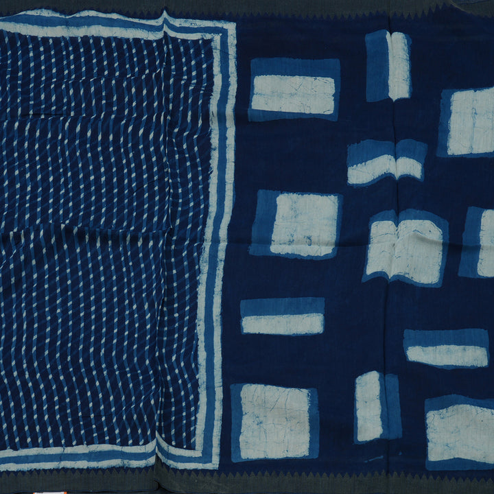 Hayagrivas Navy Blue Pure Cotton Saree KBE1169I1-59