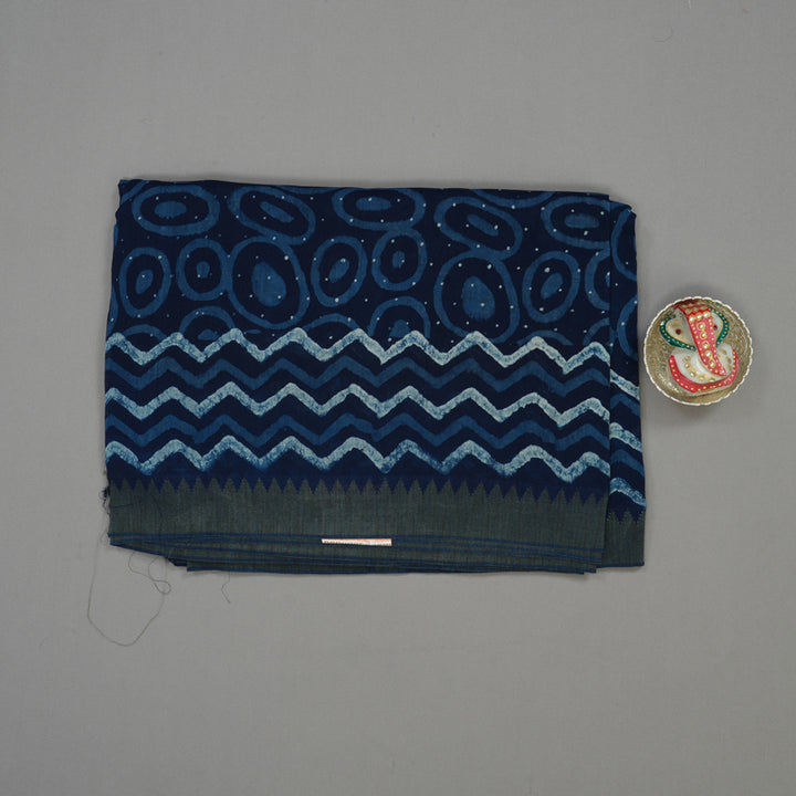 Hayagrivas Navy Blue Pure Cotton Saree KBE1169I1-60
