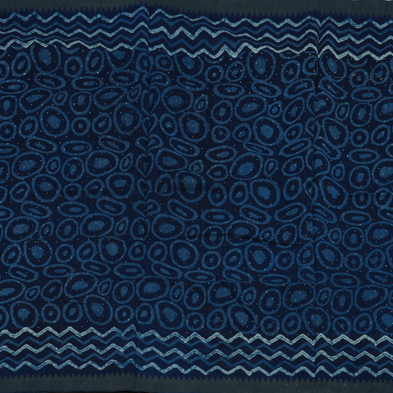 Hayagrivas Navy Blue Pure Cotton Saree KBE1169I1-60