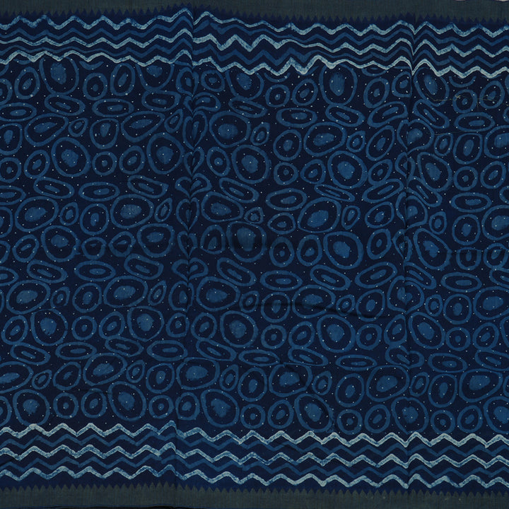 Hayagrivas Navy Blue Pure Cotton Saree KBE1169I1-60