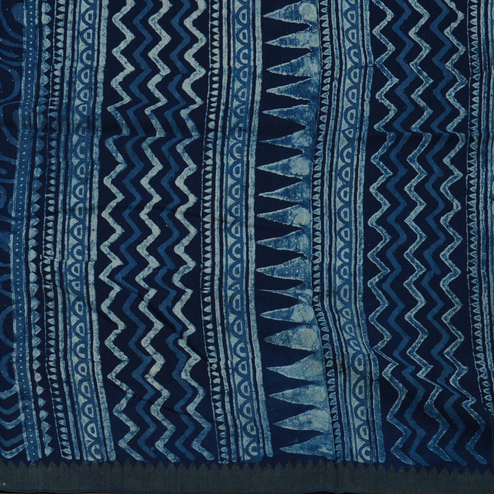 Hayagrivas Navy Blue Pure Cotton Saree KBE1169I1-60