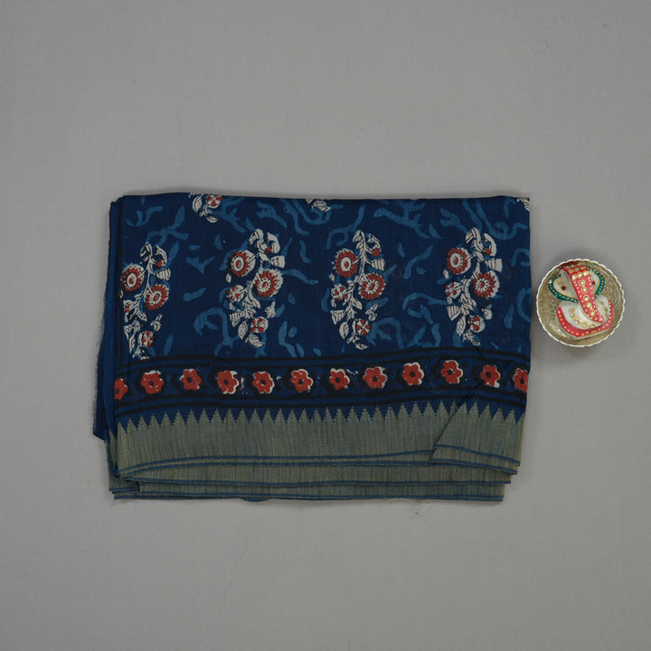 Hayagrivas Navy Blue Pure Cotton Saree KBE1169I1-66