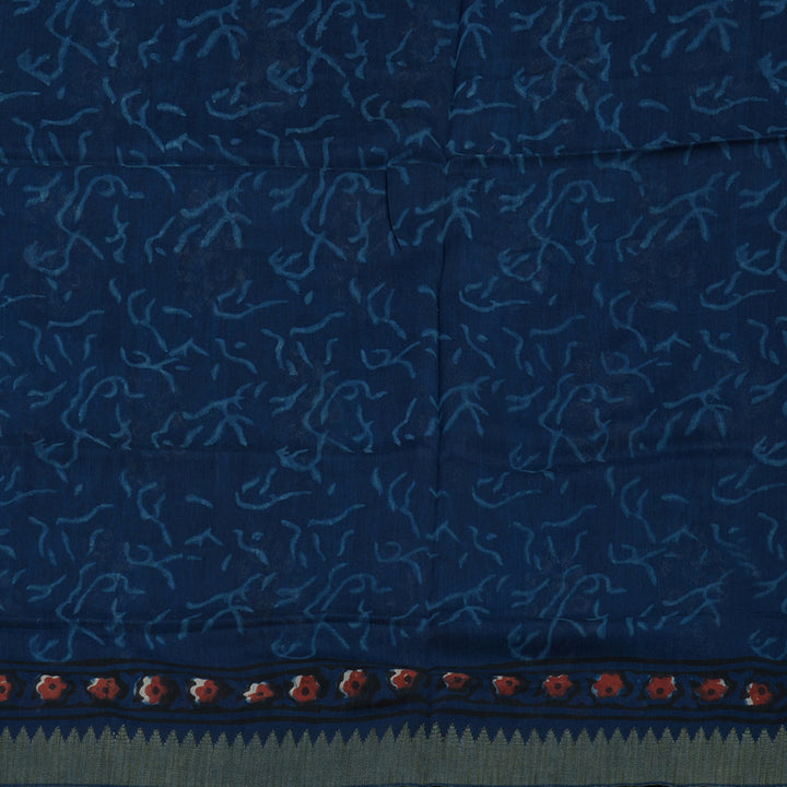 Hayagrivas Navy Blue Pure Cotton Saree KBE1169I1-66