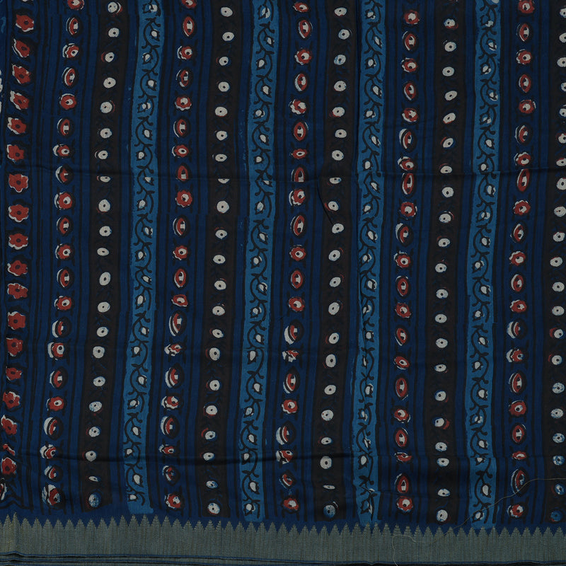 Hayagrivas Navy Blue Pure Cotton Saree KBE1169I1-66