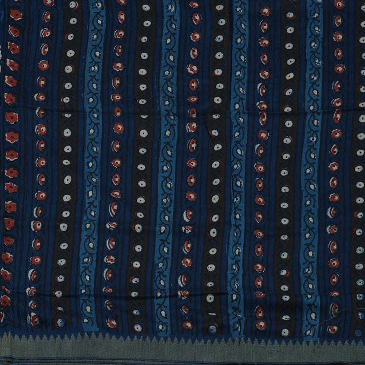 Hayagrivas Navy Blue Pure Cotton Saree KBE1169I1-66