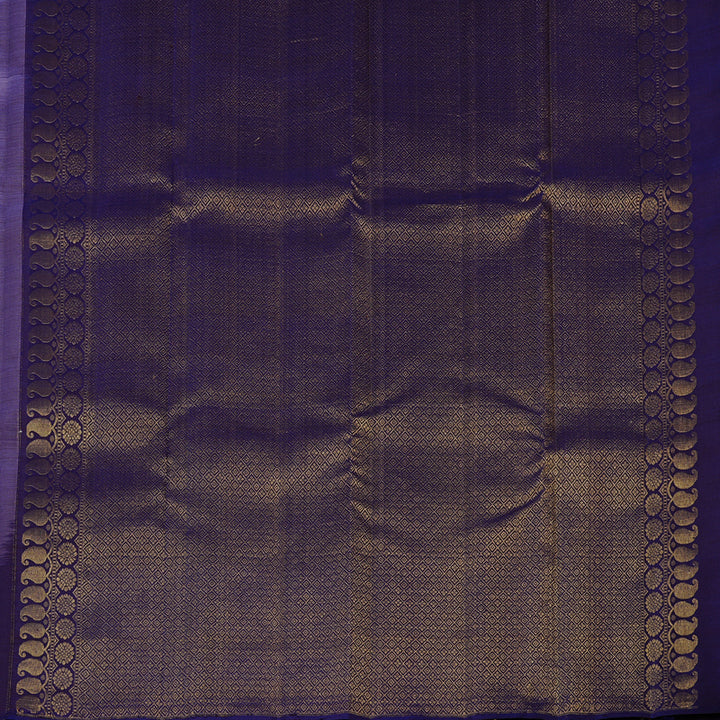 Hayagrivas Sky Blue Handloom Kanjivaram Silk Saree with Dark Blue Border KBE117D2-1