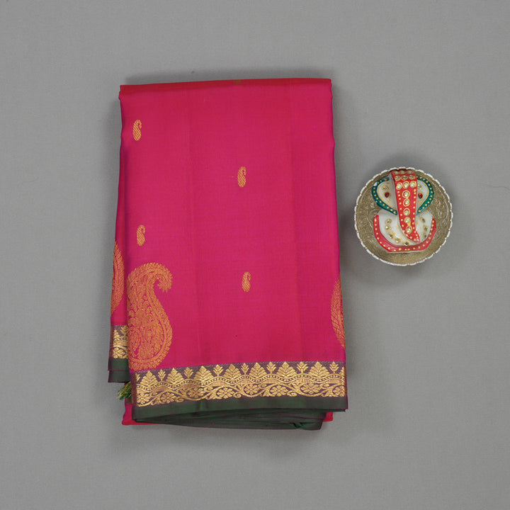 Hayagrivas Pink Kanjivaram Silk Saree with Manthalir border KBE1192I7-3