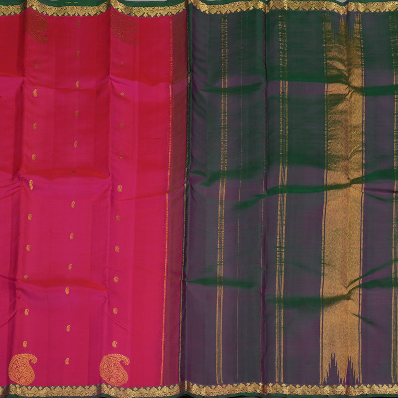 Hayagrivas Pink Kanjivaram Silk Saree with Manthalir border KBE1192I7-3