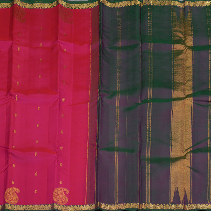Hayagrivas Pink Kanjivaram Silk Saree with Manthalir border KBE1192I7-3