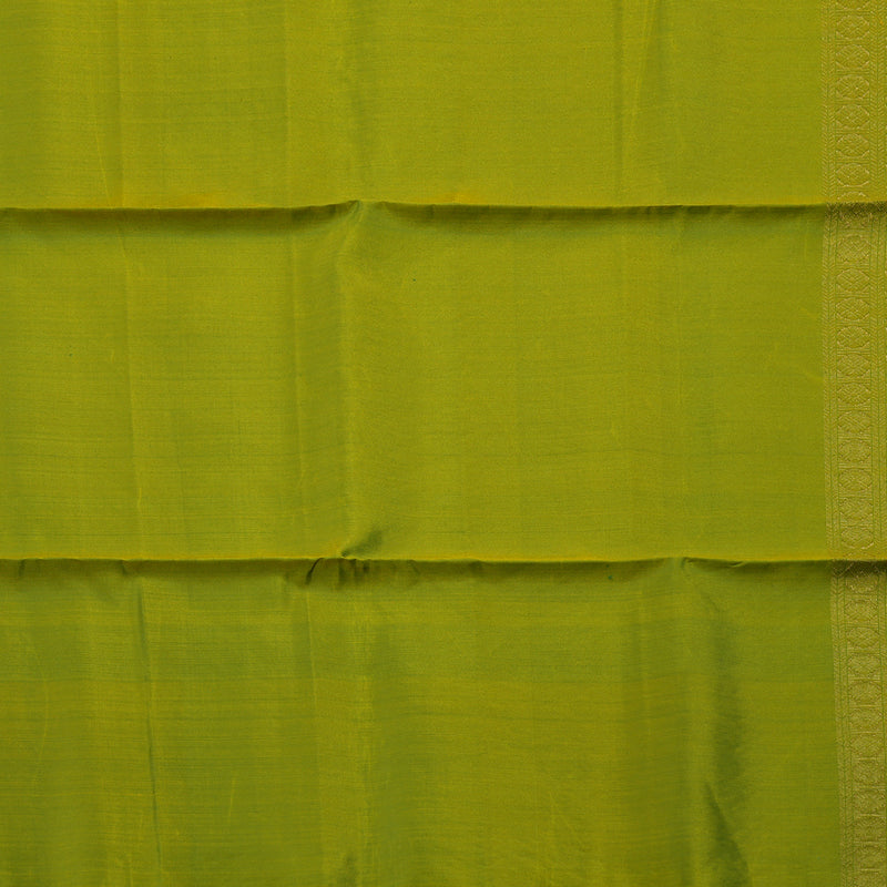 Hayagrivas Handloom Green Soft Silk Saree with Lime Green Border KBE1194I5-5