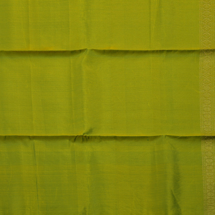 Hayagrivas Handloom Green Soft Silk Saree with Lime Green Border KBE1194I5-5