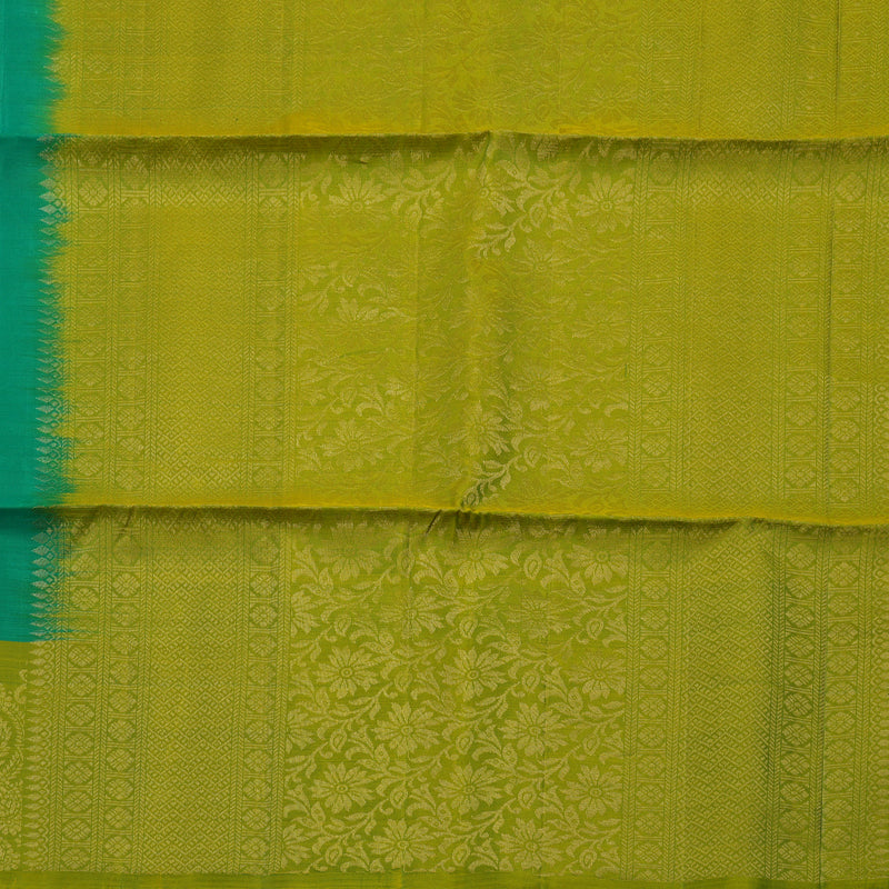 Hayagrivas Handloom Green Soft Silk Saree with Lime Green Border KBE1194I5-5