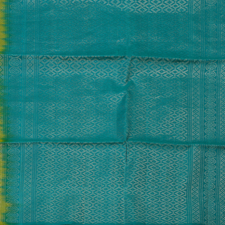 Hayagrivas Lime Yellow Pure Soft Silk Saree KBE1195I19-1