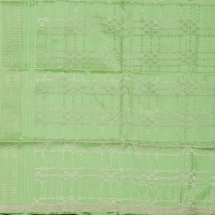 Hayagrivas Pista Green Pure Soft Silk Saree KBE1195I22-1