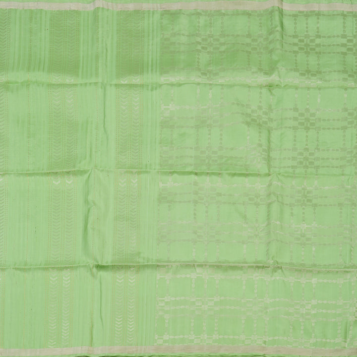 Hayagrivas Pista Green Pure Soft Silk Saree KBE1195I22-1