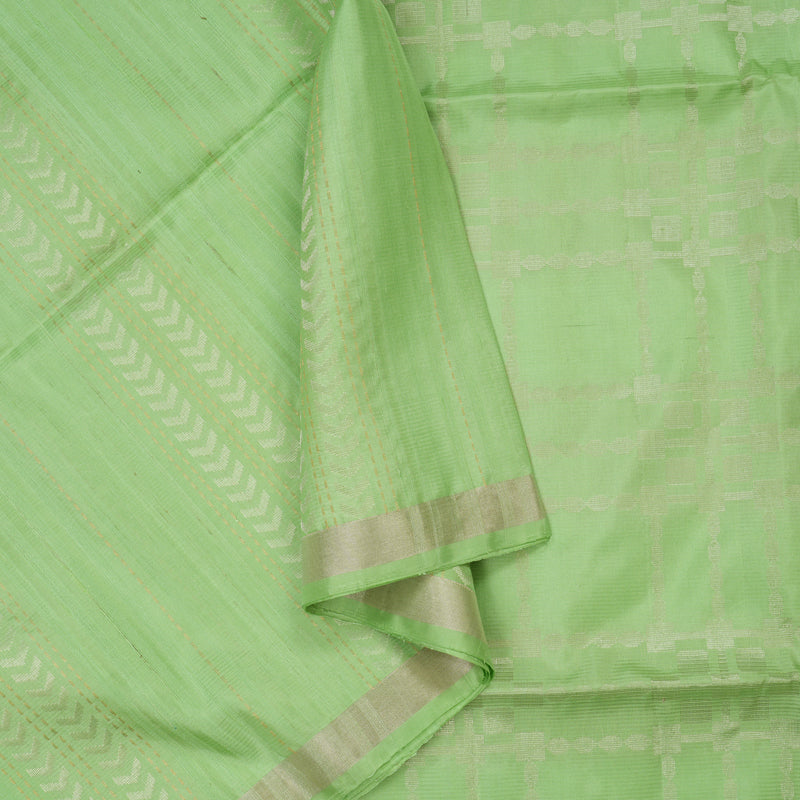 Hayagrivas Pista Green Pure Soft Silk Saree KBE1195I22-1
