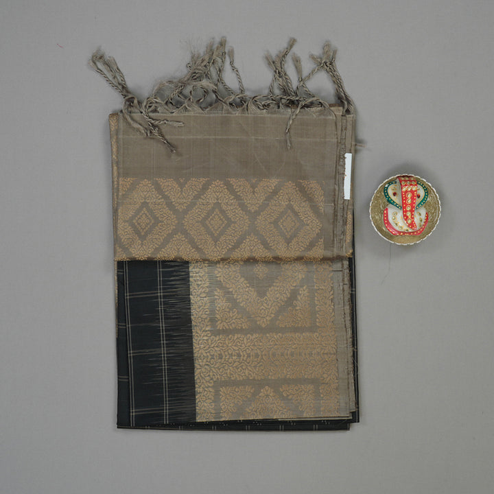 Hayagrivas Black Pure Soft Silk Saree KBE1195I29-1