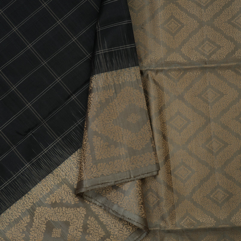 Hayagrivas Black Pure Soft Silk Saree KBE1195I29-1