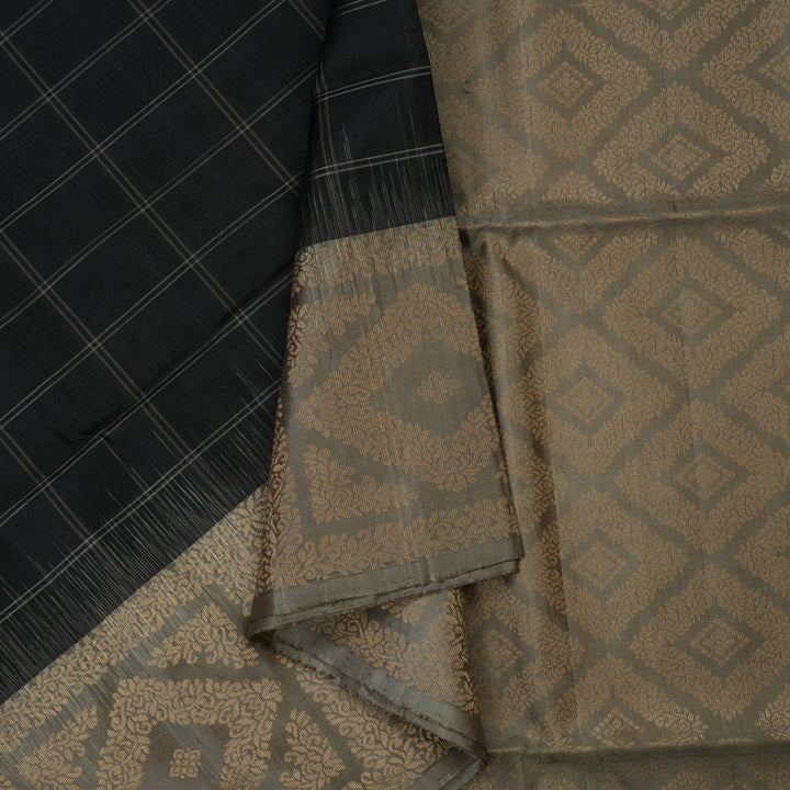 Hayagrivas Black Pure Soft Silk Saree KBE1195I29-1