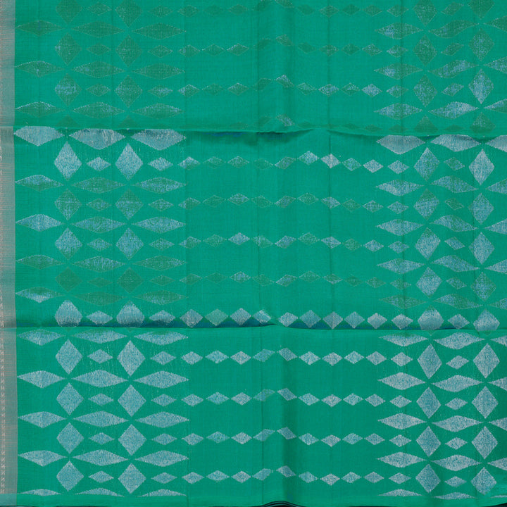 Hayagrivas Beige & Teal Pure Soft Silk Saree KBE1195I32-2