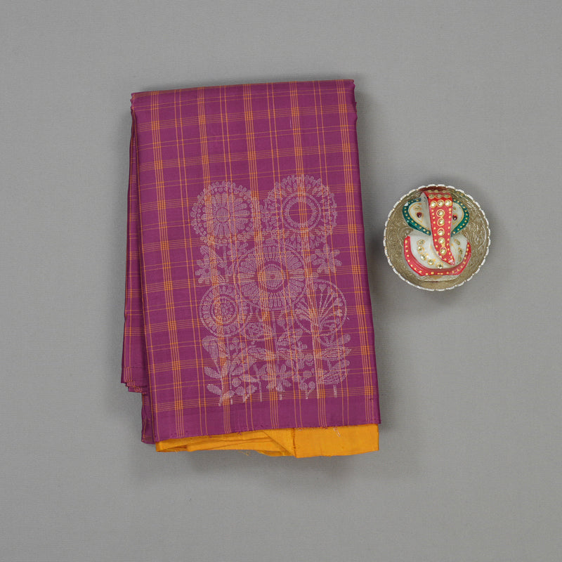 Hayagrivas Purple Pure Soft Silk Saree KBE1195I38-1