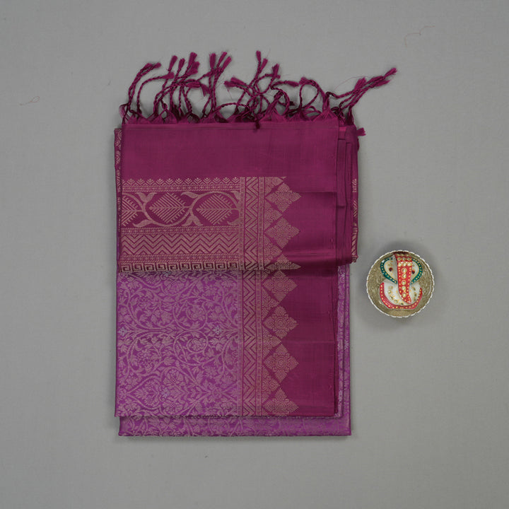 Hayagrivas Purple Pure Soft Silk Saree KBE1195I50-1